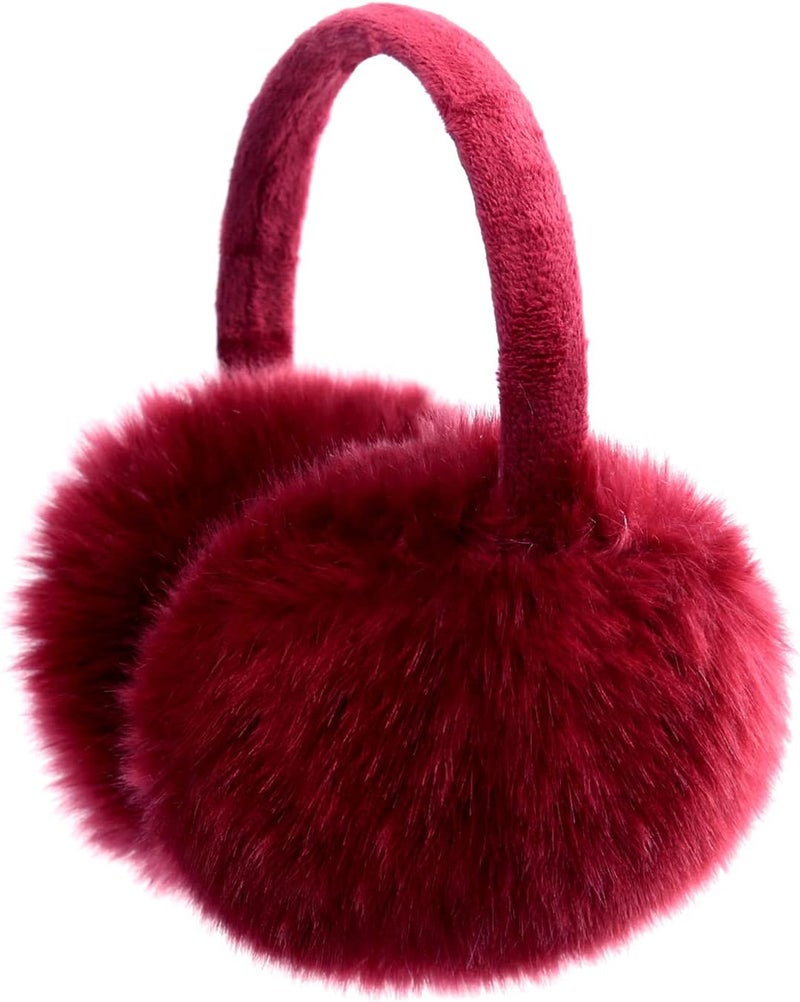FSTEOE Winter Ear Muffs Women Warm Earmuff Girls Ear Warmers Soft Plush Outdoor Adjustable Ear Cover - Image 1